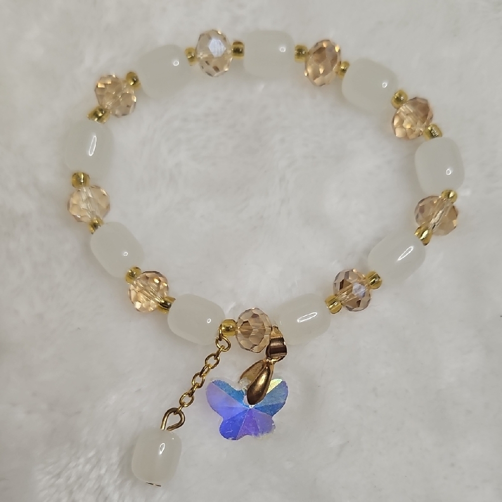 Y2K Butterfly Beaded Stretchy Charm Bracelet